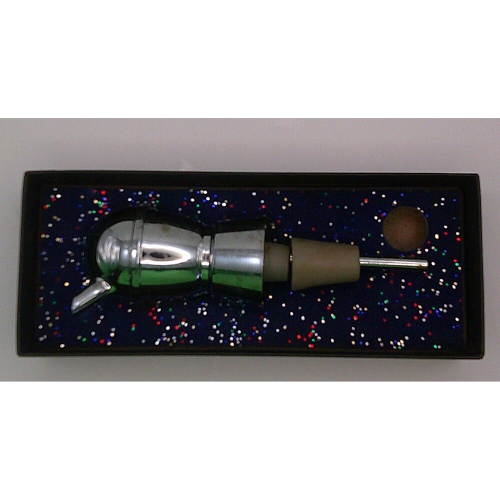 Vintage 1960's MCM MR. BARTENDER Chrome One Pour Spout Jigger Gift Box USA
